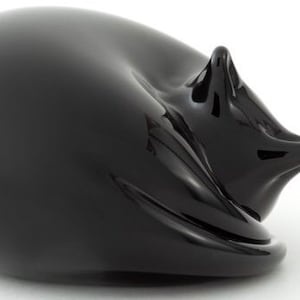 Black Cat, Glass Sculpture,