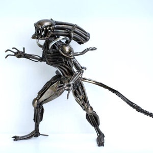 Alien Xenomorph Scrap Metal Sculpture, Gift For Iron Anniversary, Gift for him, Wow gift for son, Wow Birthday Gift, Cool gift for Labor Day
