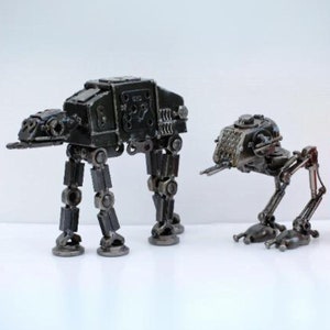 One-Of-A-Kind Gift, ATAT ATST Walker Star Wars Inspired metal sculpture, Handmade gift for son, Cool Anniversary gift, Cool couple gifts