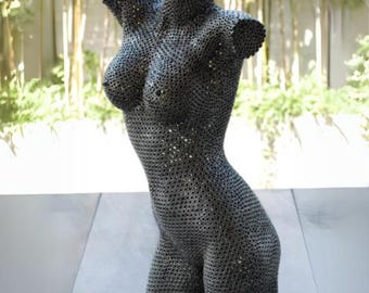 Lady Torso (big 32.68 inch high)  Abstract metal Sculpture, Torso Metal Sculpture, Home Decoration Metal Torso Sculpture, Lady Sexy Torso