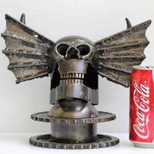 Schädel-Schrottskulptur Schrott, Metallskulptur, Cooles Geschenk für Halloween, Einzigartiges Geschenk für Sohn, Überraschungsgeschenk für Mann, Cooles Geschenk für Papa, Wow-Geschenk für Freund
