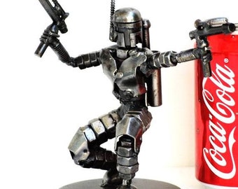 スターウォーズのヨーダのスクラップメタル彫刻、手作り スターウォーズのヨーダのスクラップメタル彫刻、手作り
