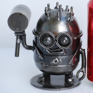 Mini Robot  (small C), UNIQUE WEDDING GIFT, Scrap metal sculpture, Surprised Labor day gift, gift for mom, cool gift for dad, gift for her