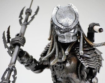 Predator Scrap Metal Sculpture Gift For Friend, Cool Gift For him, (A2,F)  Anniversary Gifts, Cool Gift For Dad, Cool Gift for Father day