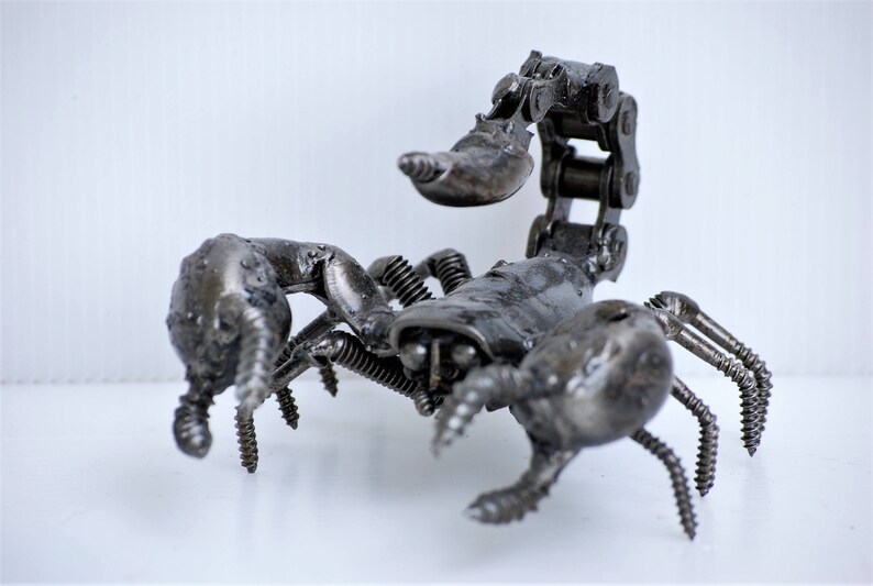 Scorpion Scrap Metal Sculpture, Gift For Anniversary, Birthday Gifts For Son, Best Graduation gift for son, gift for dad, gift for mother image 1