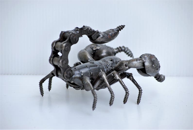 Scorpion Scrap Metal Sculpture, Gift For Anniversary, Birthday Gifts For Son, Best Graduation gift for son, gift for dad, gift for mother image 5