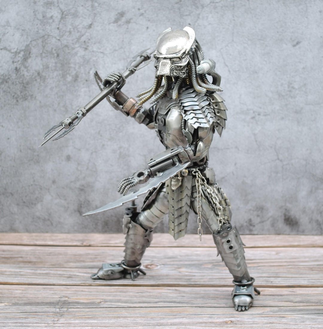 Predator Scrap Metal Sculpture, Handmade Fantasy Decor Items, 6th ...