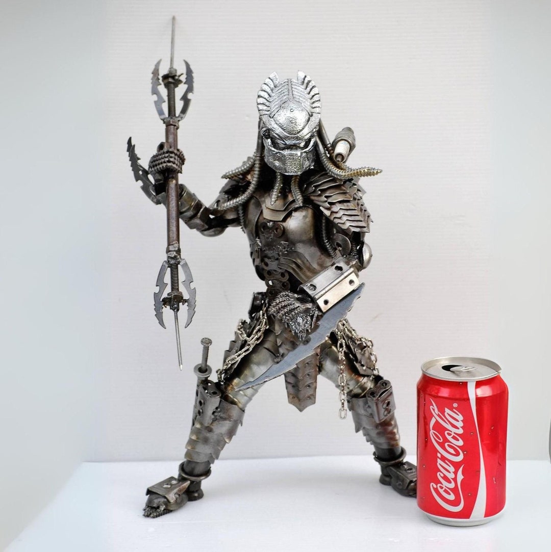 Predator Scrap Metal Sculpture, Handmade Recycled Steel Art, Unique ...