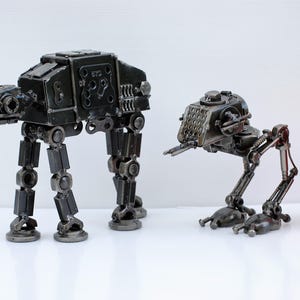 At-at, At-st walker Star Wars Scrap metal sculpture gift, Cool Handmade gitf for son, Cool Anniversary Gift For him, Birthday gift for dad