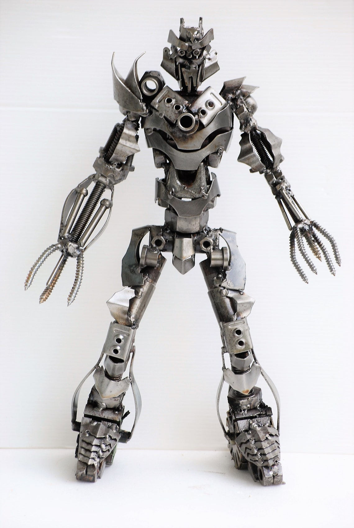 METAL SCULPTURE Metal Robot Model Recycled Handmade Art Gift Etsy