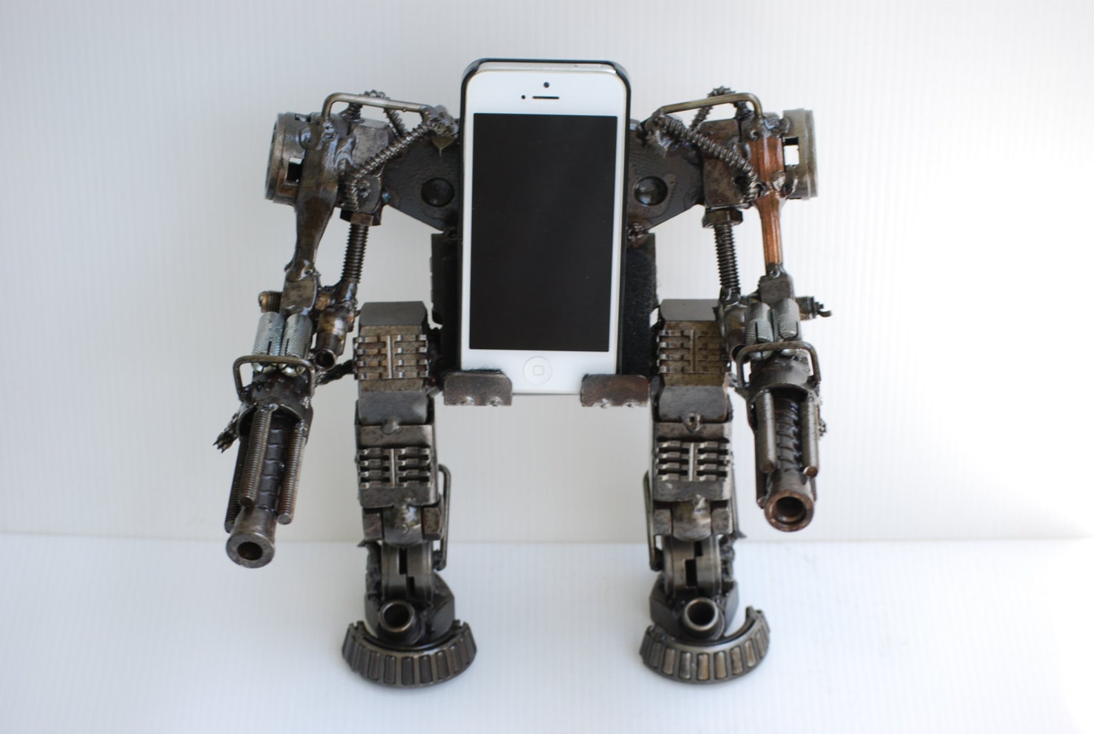 Robot Phone Holder Hand Made Home Decoration Character Etsy