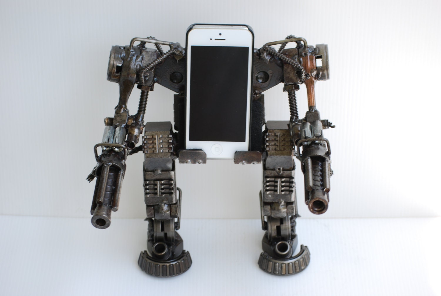 Robot Phone Holder Hand Made Home -