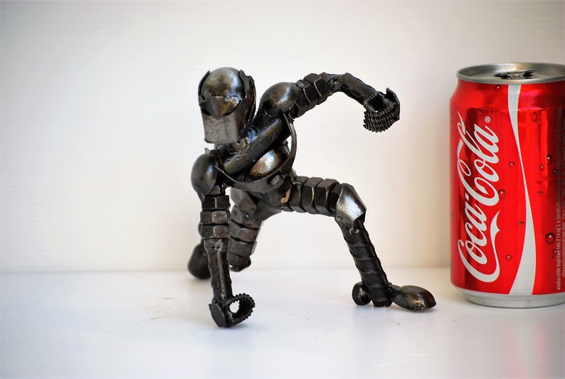 Scrap Metal Sculpture Metal Man small type B Model Recycled Etsy