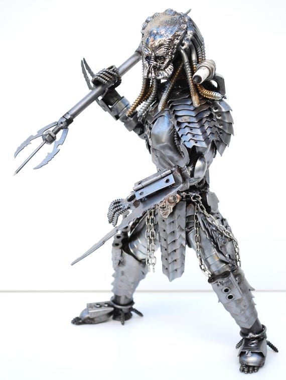 エイリアン プレデター 金属アート プレデター 金属製フィギュア