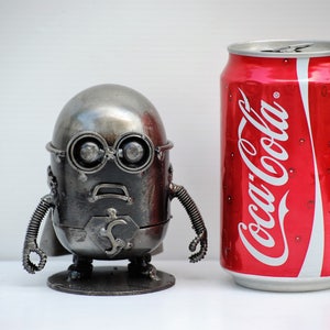 Mini robot (I) Metal Sculpture, Anniversary gift for him, GIFT For Engagement, Cool gift for son, gift for mom, Home decoration gift idea