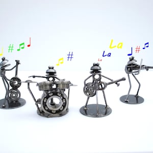 Sell all 4 With 45% Discount, Frog music band Metal Sculpture, Wow Gift for her, Cool Anniversary gift for him, Wow gifts for daughter