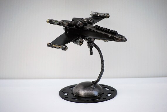 X Wing Fighter Star Wars Scrap Metal Sculpture Spaceship Cool