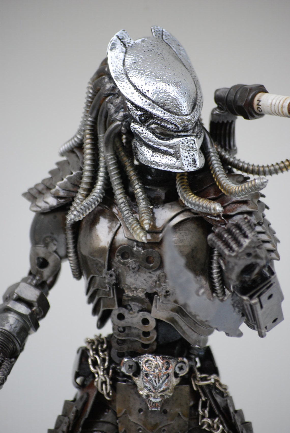 Predator type 3 face F Scrap Metal Sculpture Model Etsy