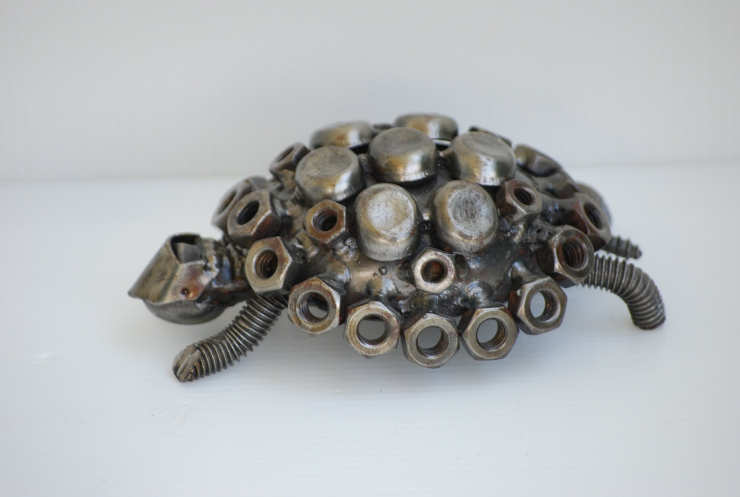 Turtle Scrap Metal Sculpture Model Recycled Handmade Art Gift Etsy