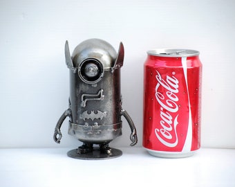 Mini robot (J) Scrap Metal Sculpture, Unique Anniversary gift, Wow Wedding Gift, Cool Birthday gift, mother day gift for mom, gift for her