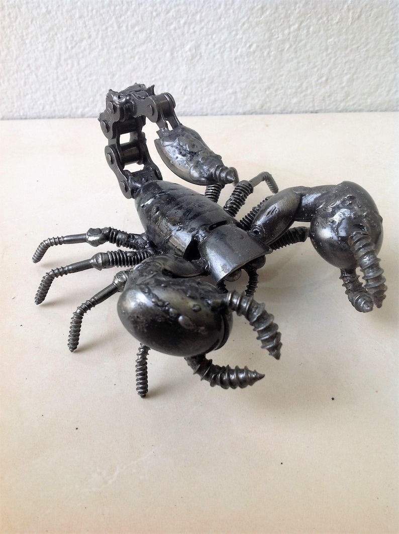 Scorpion Scrap Metal Sculpture, Gift For Anniversary, Birthday Gifts For Son, Best Graduation gift for son, gift for dad, gift for mother image 8