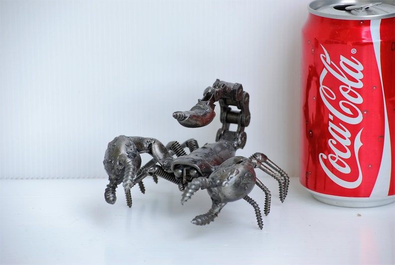 Scorpion Scrap Metal Sculpture, Gift For Anniversary, Birthday Gifts For Son, Best Graduation gift for son, gift for dad, gift for mother image 2