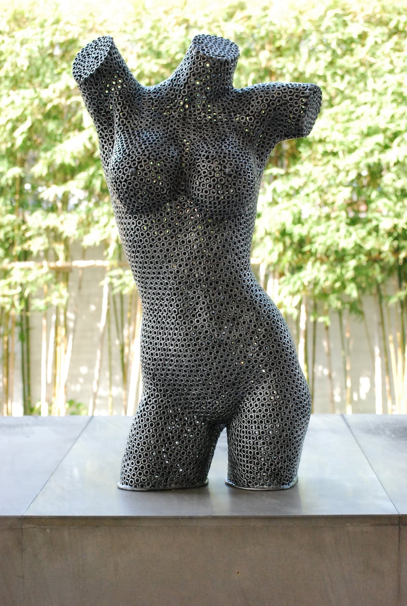 Lady Torso big80cms High Abstract Metal Sculpture Large Etsy