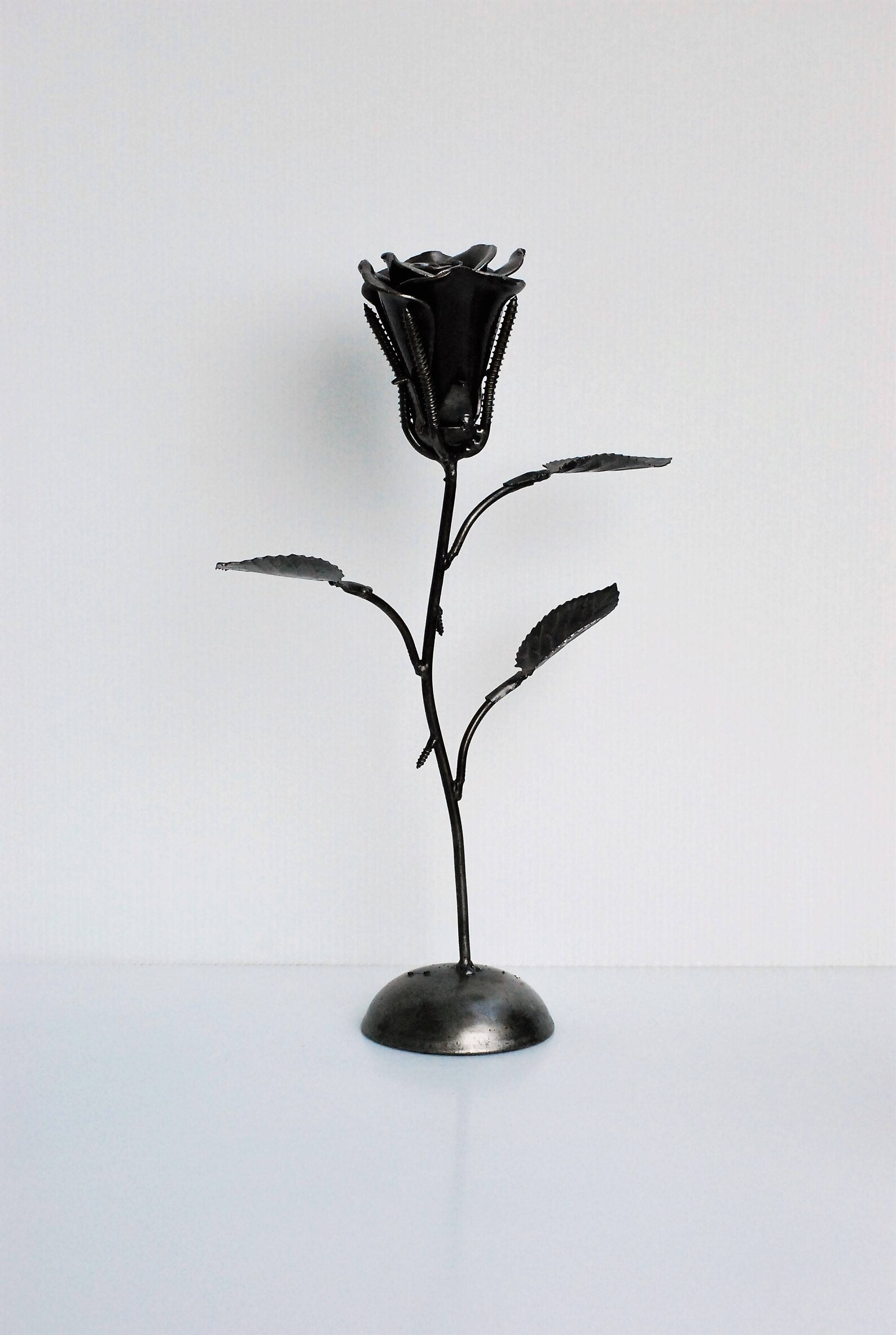METAL SCULPTURE Rose Gift For Her Model Recycled Handmade Art Etsy