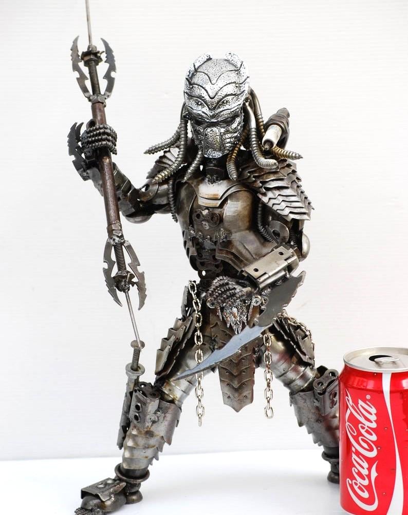 Scrap Metal Predator Sculpture, Handmade Recycled Metal Art, One-of-a ...
