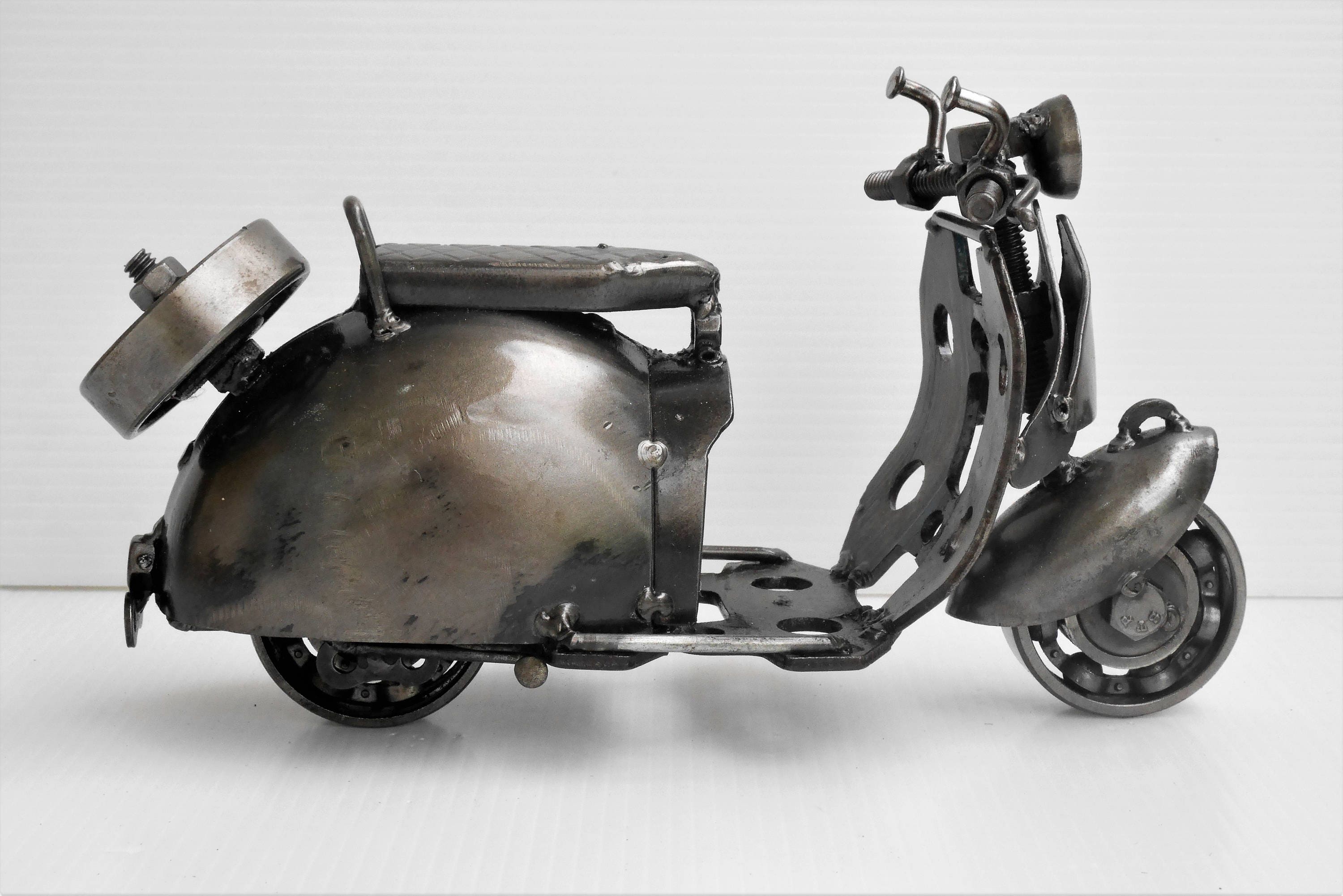 Ultimate Vespa Gifts For Scooter Enthusiasts METAL SCULPTURE Vespa Type A Motorcycle Gift for Anniversary | Etsy
