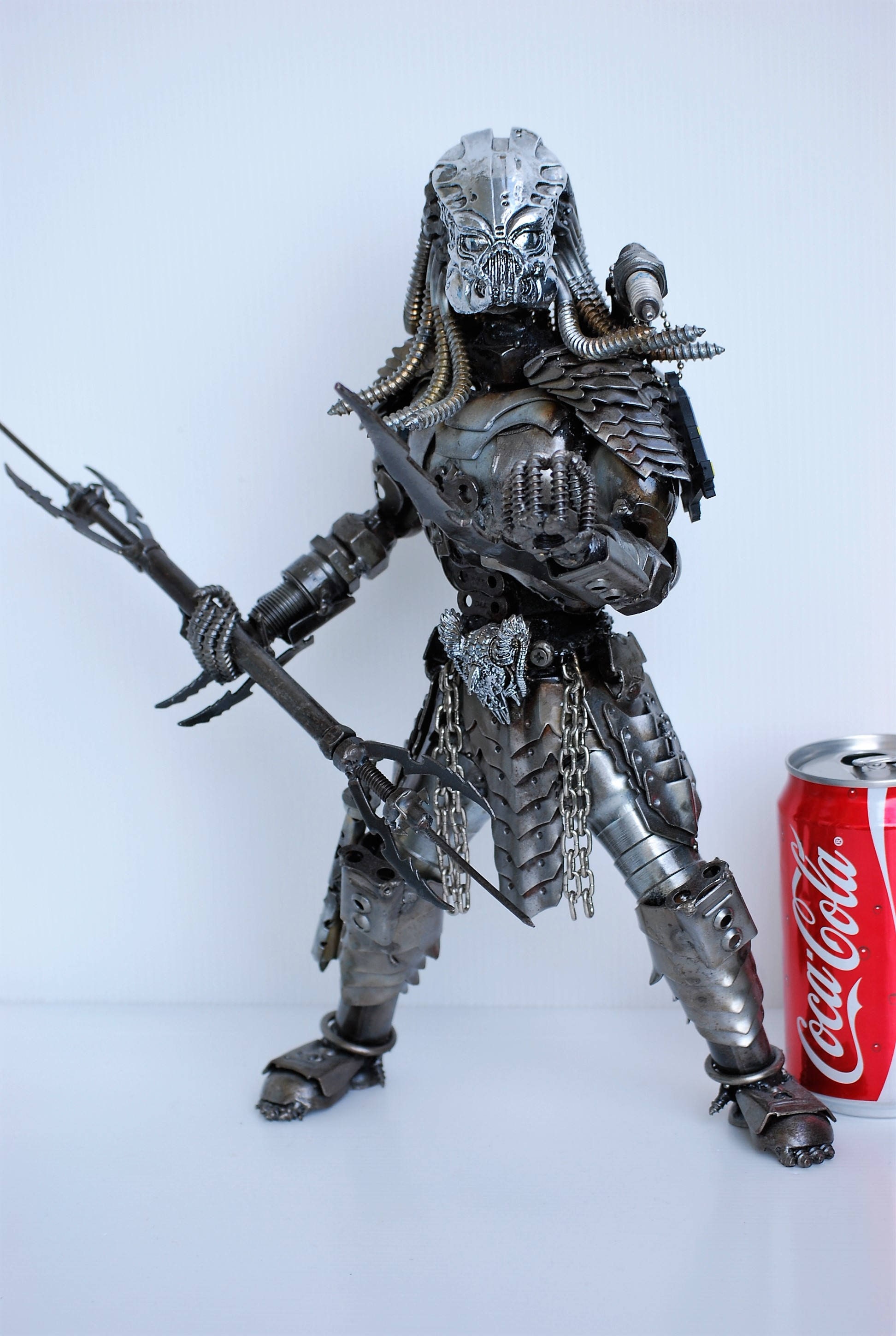 Predator Scrap Metal Sculpture, Handmade Recycled Steel Art, One-Of-A-Kind Father Day Gift For Him