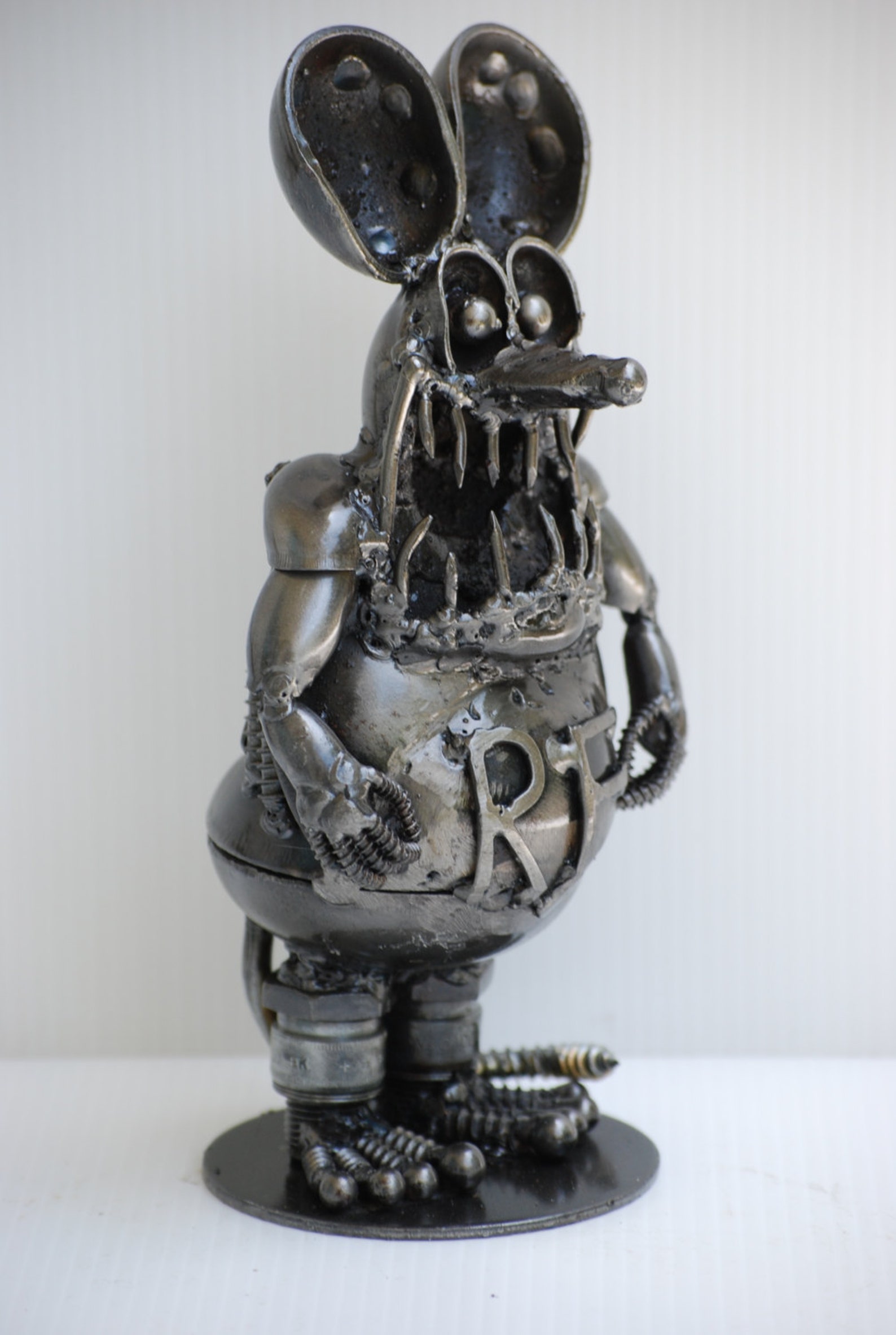 Rat Fink Scrap Metal Sculpture Model Recycled Handmade T Etsy