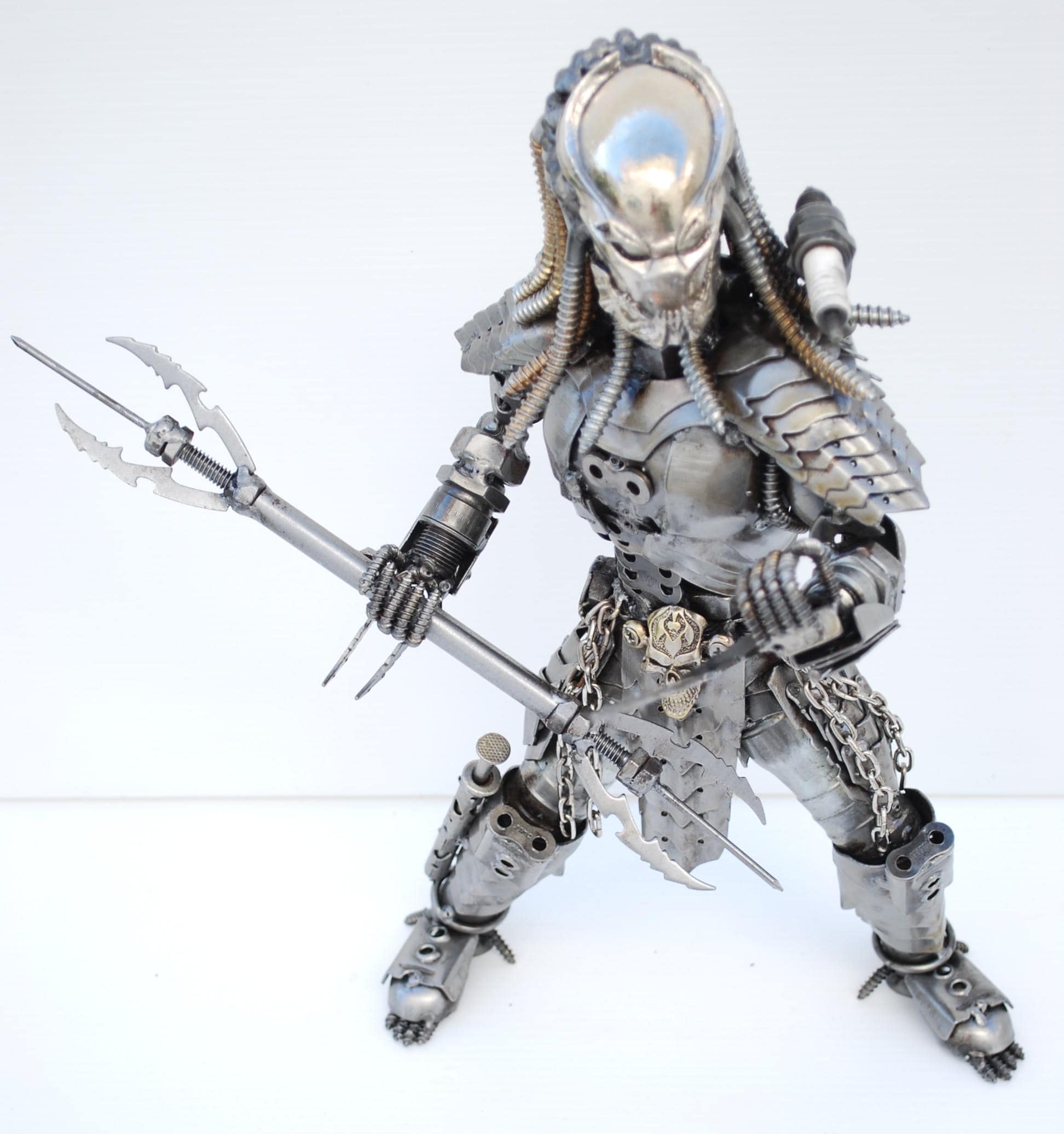 Predator Scrap Metal Sculpture, Handmade Recycled Metal Art, Unique ...