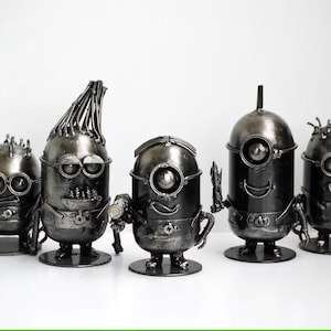 METAL SCULPTURE Mini robot ( sell all 5 ), Gift For Anniversary, Birthday gift, Cool Mother day Gifts For Mom, gift for her, gitt for him