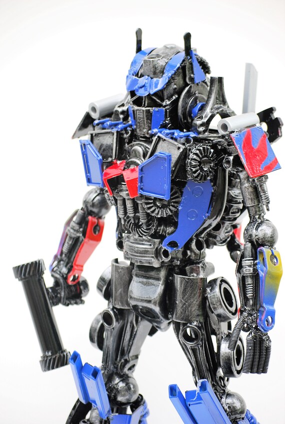 Big Robot 67 Cms High Scrap Metal Sculpture Model Recycled Handmade Art Gift For Anniversary Birthday Christmas Wedding - 