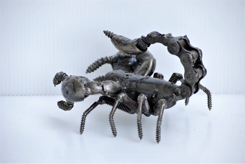 Scorpion Scrap Metal Sculpture, Gift For Anniversary, Birthday Gifts For Son, Best Graduation gift for son, gift for dad, gift for mother image 6
