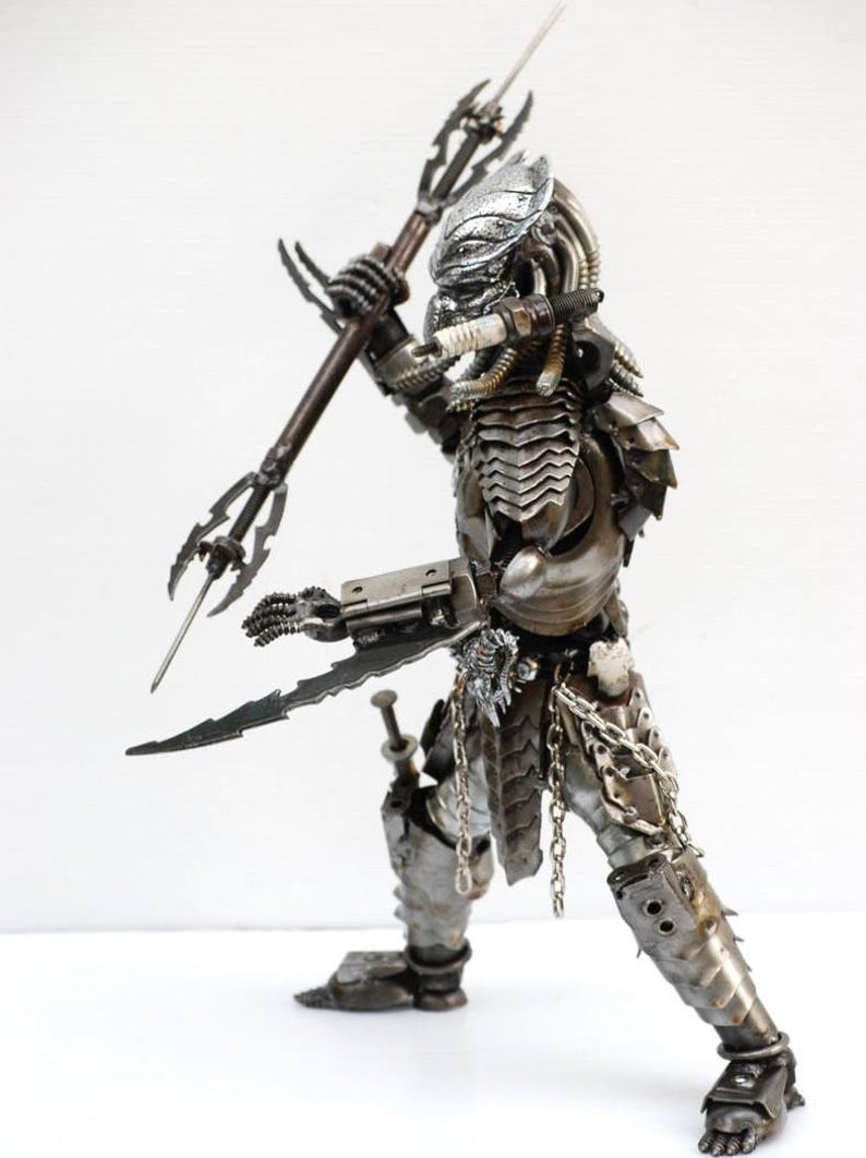 Scrap Metal Predator Sculpture, Handmade Recycled Metal Art, One-of-a ...