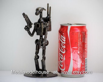 Battle droid Star wars scrap metal sculpture, Unique Birthday Gift, Unique Wedding Gift, best father day gift, gift for son, gift for him