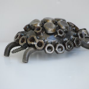 Turtle Scrap Metal Sculpture, Gift For Anniversary, Surprised Birthday gift, Best Wedding Gifts, Cool Mother day gifts, Cool gift for dad image 3