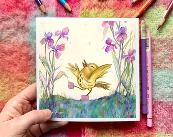 Iris, Greeting card