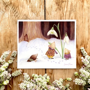 Snowdrops, greeting card