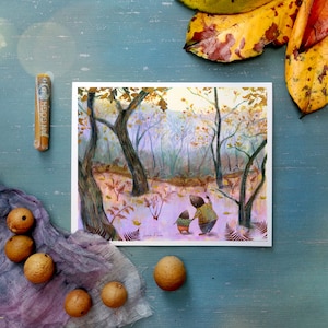 Le premier automne, carte de voeux