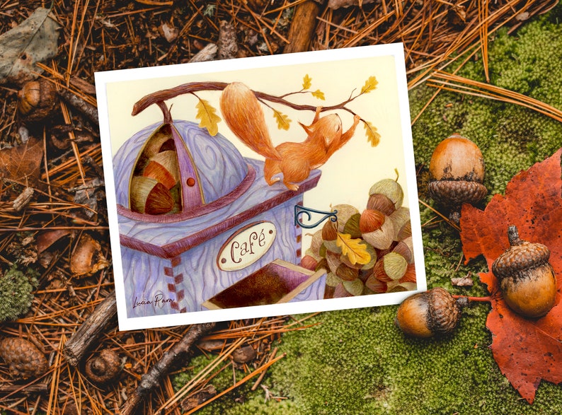 Acorn coffee, greeting card image 3