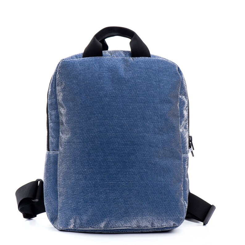 Boho Bag Vegan Laptop Bag Blue Backpack Purse UNO Cool Vegan Backpacks City Backpacks