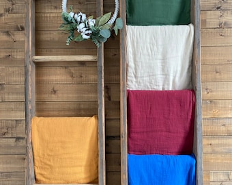 Handmade muslin baby blanket