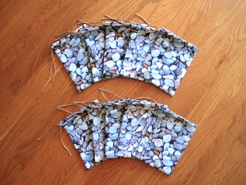 Lapidary Pouches 4x6  SET of 10 River Rocks Pebbles Stones image 0