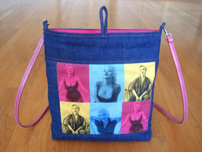 Small Crossbody Bag Marilyn Monroe Warhol Art Photos HANDMADE image 7