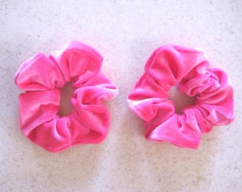 Juego de 2 coleteros de terciopelo rosa brillante, lujosos, suaves y elegantes, para el día de San Valentín, cumpleaños y ocasiones especiales.