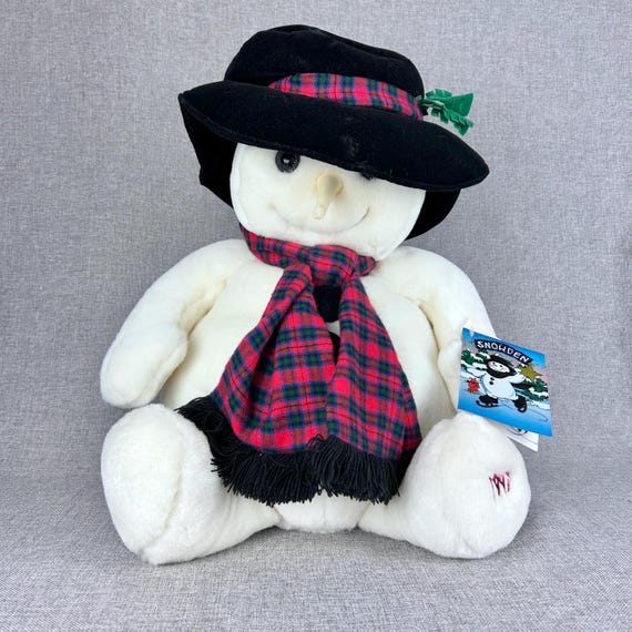 Plushie - Vintage 90's Snowden Snowman Plush - Etsy