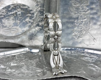 Vintage Hammered Stamped Wrought Aluminum Serving Trays, Bowls